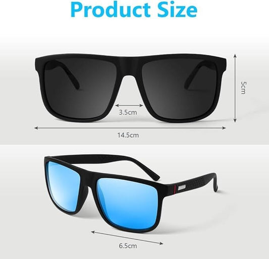 Polarised Sunglasses, Classic Retro Sports Glasses for Men and Women SAQI MART 